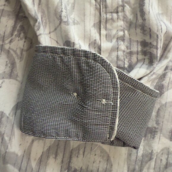 Tommy Bahama Taupe & Grey Leaf Print Long Sleeve Shirt - Size XXL - Picture 4 of 12